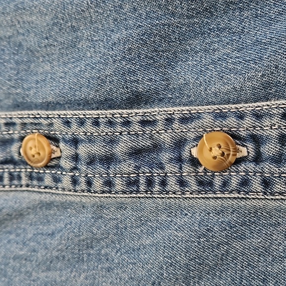 Vintage Disney Winnie-the-Pooh & Friends Embroidered Chambray Shirt Size… - Picture 13 of 16